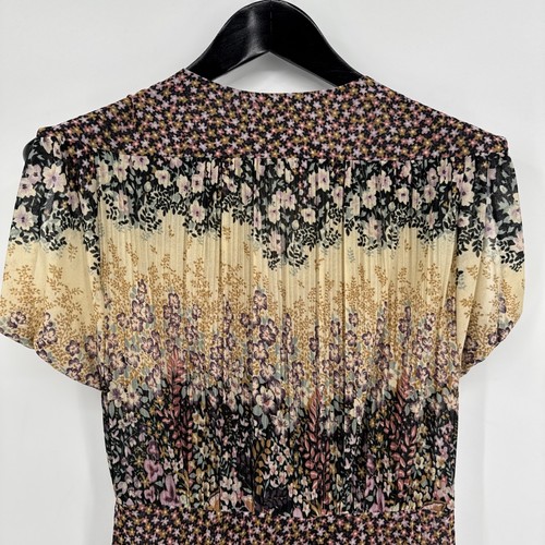 JODY T OF CALIFORNIA Vintage 70s Floral Prairie Midi Sheer Dress Bohemian - Picture 6 of 9