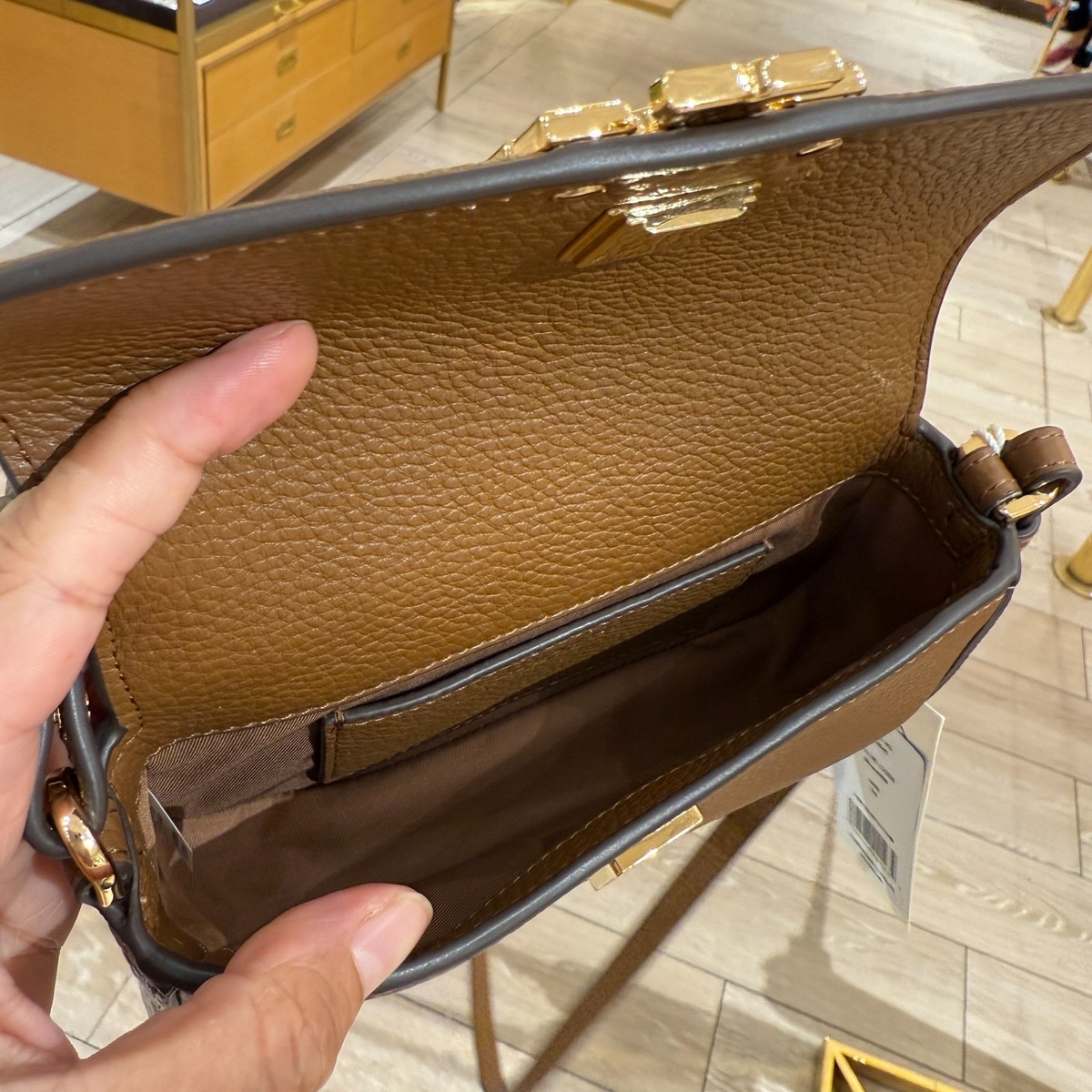Tory Burch Britten Mini Top Handle Crossbody 149645 Moose $300 | eBay