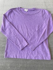 J.Crew Teddie Sweater Womens M Crew Neck Knit Scoop Stretch Cotton Wool Minimal