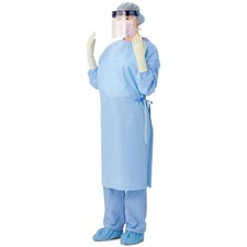 Medline AAMI Level 3 Sirus Non-Reinforced Surgical Gown with Set-In Sleeves XL