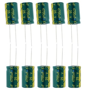 5 Condensatori Elettrolitici 4700uF 25V 4700MFD 25V Radiale 16x25mm CX - Foto 4