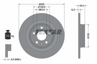 2Er Set Bremsscheiben Textar 92295105 Volvo 31423721