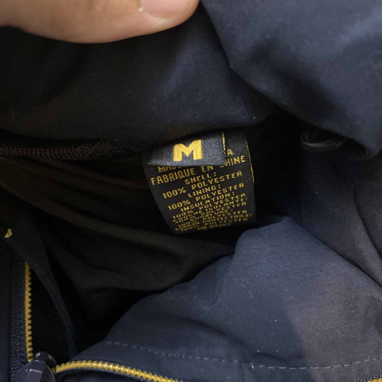 CAT Caterpillar Workwear Men’s Navy Blue Polyester Full Zip Puffer Vest Size M