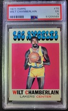 1971 TOPPS BASKETBALL #70 WILT CHAMBERLAIN PSA 5 EX