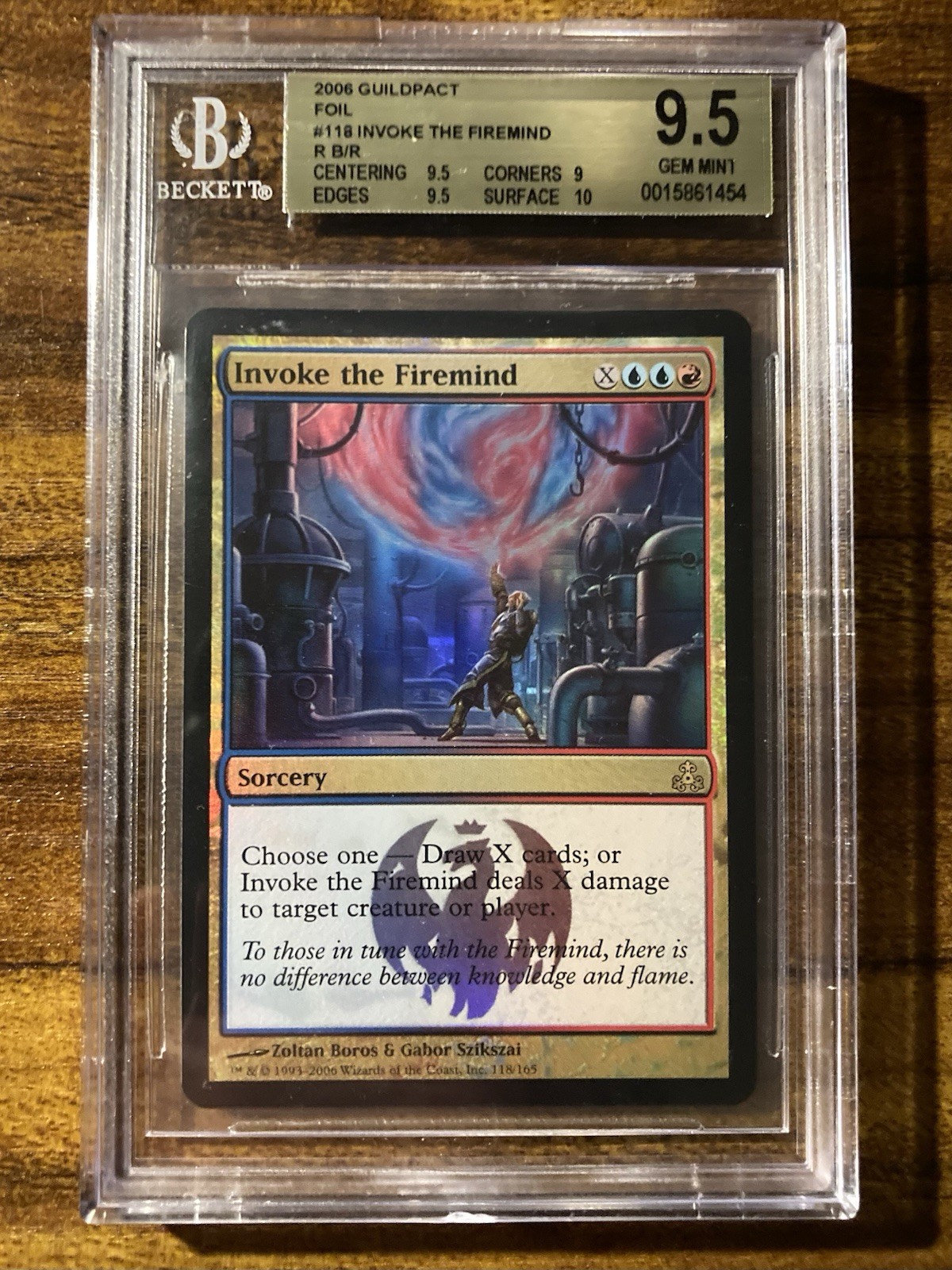 MTG✨INVOKE THE FIREMIND FOIL✨Guildpact BGS 9.5 GEM MINT RARE Sorcery POP 1 !