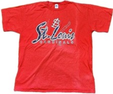 St Louis Cardinals T Shirt Men XXL 2XL Russell Athletic USA MADE Vintage 90s MLB