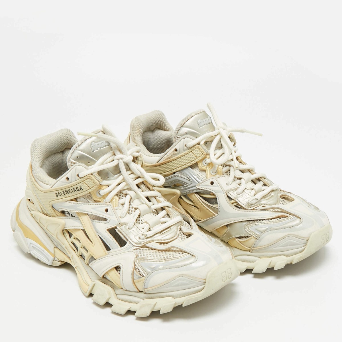 Balenciaga Track 2 Size 39 Multicolor Faux Leather and Mesh Low