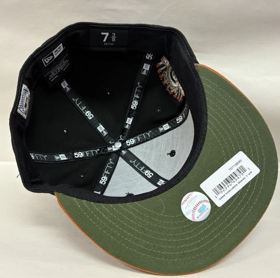 Topperz 59FIFTY Chicago Cubs 1990 All Star Brown Mocha Kayne Orange UV 7 3/8 Foto 4 de 4