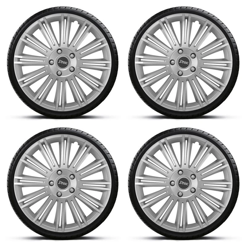 Tapacubos plateados para Suzuki SX4 16" cubiertas de rueda discoteca Foto 3 de 4