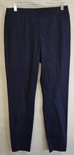 Talbots Skinny Ankle Pants Womens 6 Navy Blue Cotton Stretch Curvy Fit Casual