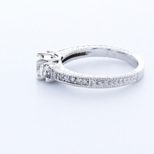 ANELLO DI FIDANZAMENTO VINTAGE 1,0 CT DIAMANTE CREATO IN LABORATORIO E/VS1 TAGLIO TONDO ORO 14K PUNTA - Foto 4 di 4