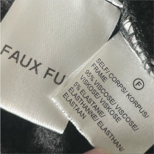 Saks Fifth Avenue Women’s Faux Fur Cowl Tunic Sweater L Viscose Blend Cozy USA - Picture 4 of 5