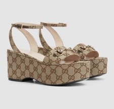 Authentic Gucci Women s Horsebit Platform San...