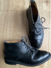 OLIVER SWEENEY VINTAGE BLACK GRAIN LEATHER HOFFMAN ANKLE BOOTS UK 7.5 (8)