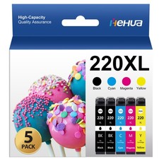 5PK 220XL Ink Cartridges For Epson WorkForce WF-2630 WF-2660 WF-2760 XP420 XP424