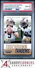 2013 PANINI CONTENDERS TOUCHDOWN TANDEMS #7 DREW BREES HOF POP 2 PSA 10