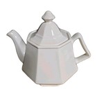 Vintage Homer Laughlin China Colonial White 7 1/8" Octagonal 5 Cup Teapot