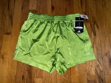 NEW WT Adidas Nylon Shorts Vintage 80 S LARGE Sprinter Shiny Satin Retro Glanz