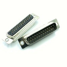 25PIN 25P D-SUB MALE PANEL CONNECTOR QTY:2