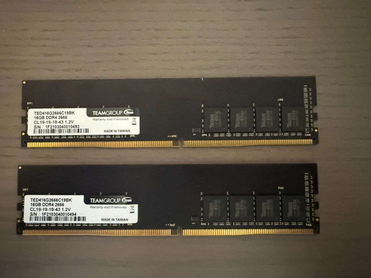 【ジャンク】TEAMGROUP DDR4 2666 32GB(16x2) Crucial 32GB Kit (16GBx2) DDR4-2666 SODIMM | CT2K16G4SFRA266