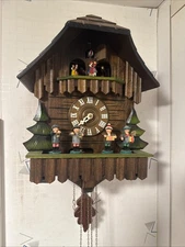 Vtg Cuckoo Clock 1 Day-West Germany Swiss Musical Movement 2176-99 Needs Repair