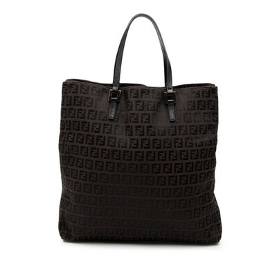 Fendi Zucchino Canvas Tote | Pre-Loved | Dark Brown | Authenticated