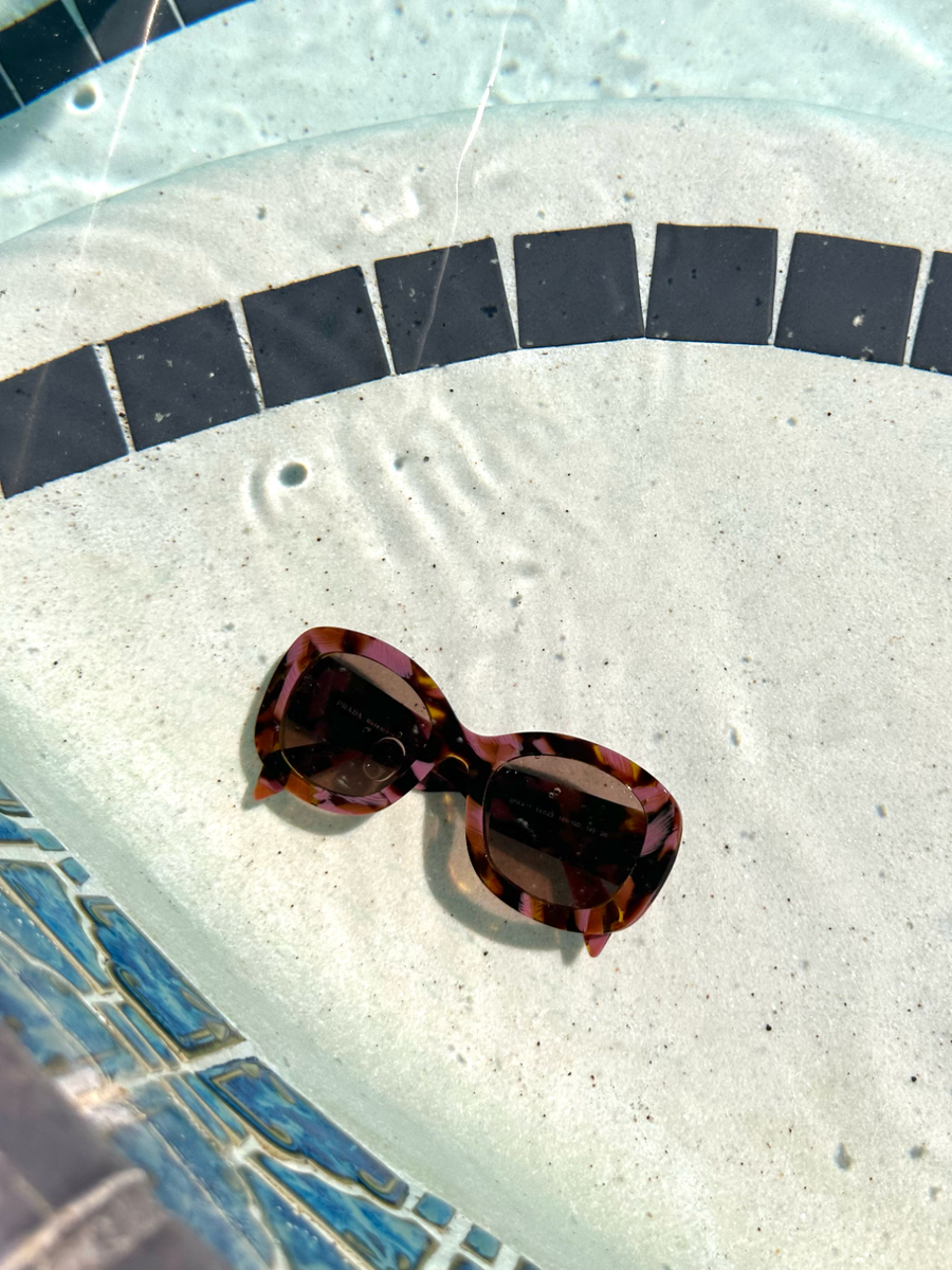 Prada PRA13S Oval Sunglasses | 18N10D-Tortoise Cognac  display picture 1