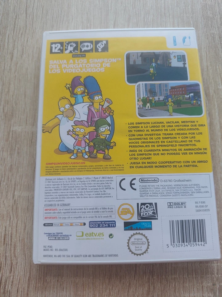 LOS SIMPSON EL VIDEOJUEGO | Nintendo Wii | PAL ESP | COMPLETO, foto 3 de 3