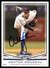 2017 Arkansas Naturals ASHTON GOUDEAU Signed Card autograph auto ROCKIES REDS