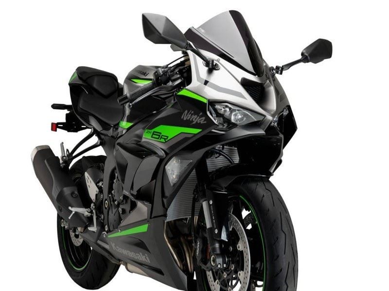 Puig Black Racing Downforce Spoilers Kawasaki ZX-6R 636 2024-2025