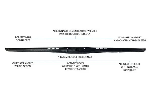 For Suzuki Grand Vitara 99-10 Aero Vogue Premium Silicone 19" Black Wiper Blade Foto 2 de 3