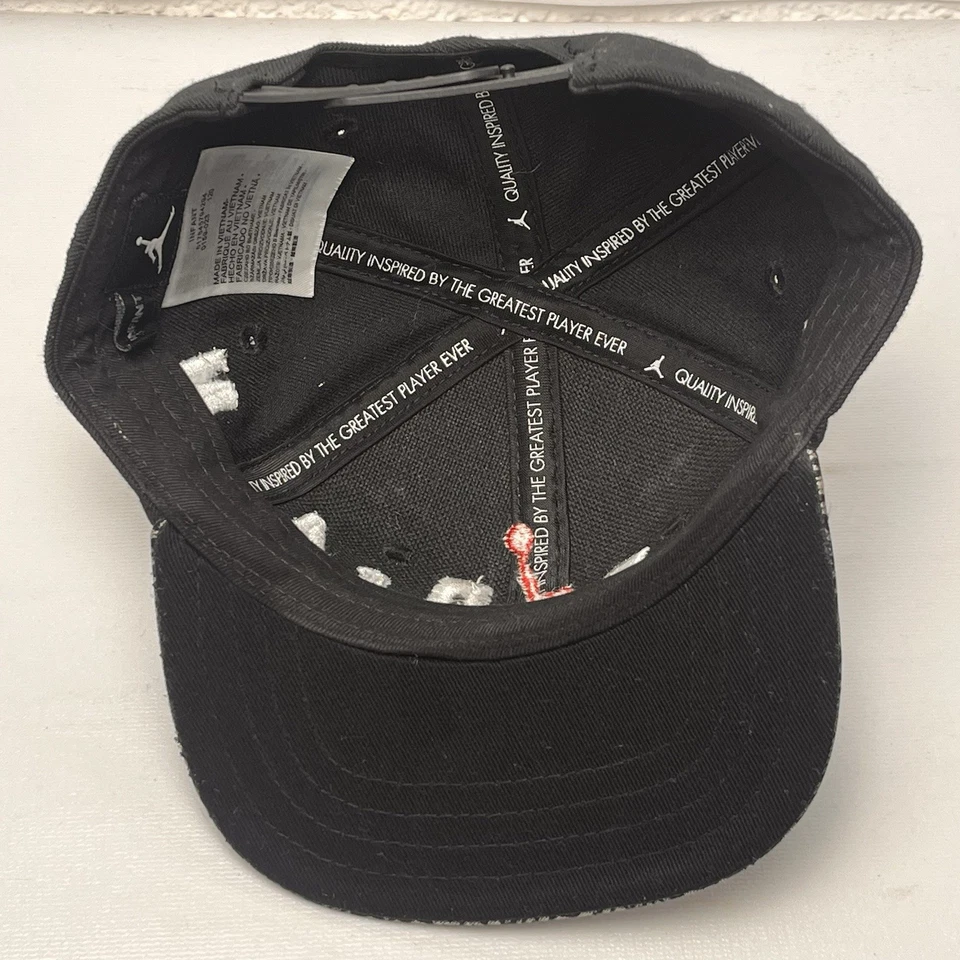 Gorra Air Jordan Jumpman Snap Back - Negra/Roja/Blanca/Cemento De Colección Infantil Nueva Y2K Foto 3 de 4