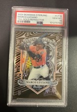 2024 Bowman Sterling Marco Luciano Tek Gold Refractor /50 RC PSA 10 Gem Mint