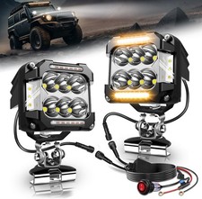 3 Inch LED Pod Light 65W Offroad Driving LED Light Pod with Amber DRL, 270 