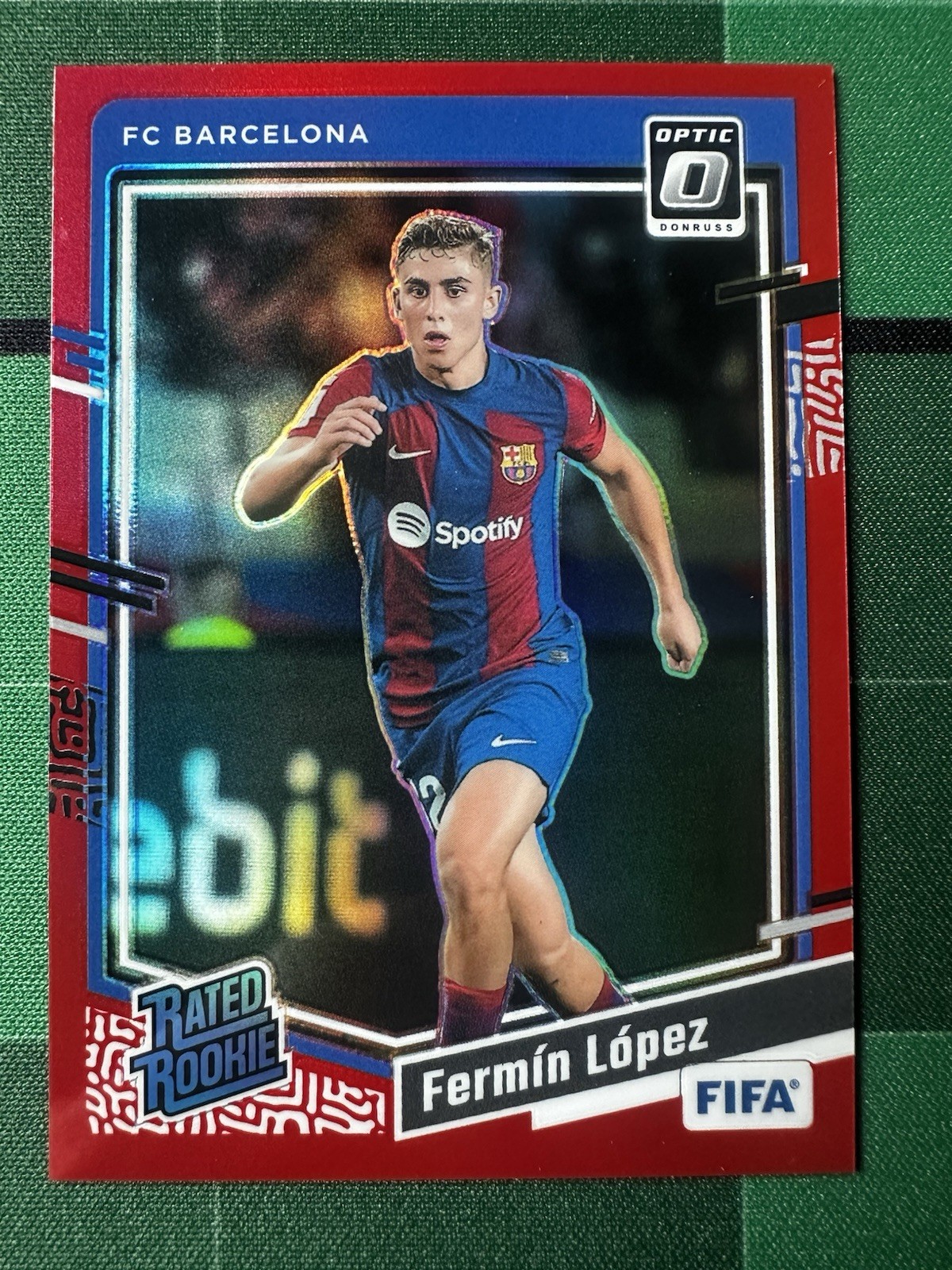 2023-24 Panini Donruss Fifa - Optic Rated Rookie Fermin Lopez#183 Red Prizm /299