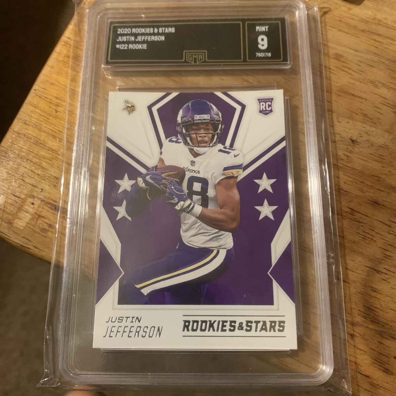 2020 Panini Rookies & Stars #122 Justin Jefferson Rookie RC PSA 9