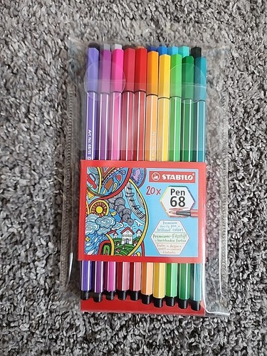 STABILO Pen 68 Set of 20 Fibre Tip - Picture 1 of 1