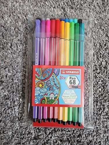 STABILO Pen 68 Set of 20 Fibre Tip 