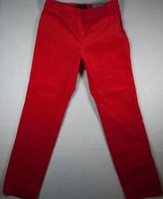 Talbots Chatham Ankle Pants Womens 10 Red Velvet Slim Leg Ankle Dressy Stretch
