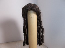Monique Doll Wig BRIGITTE Dark Brown 12-13" Braid Banana Curls New w/Tag