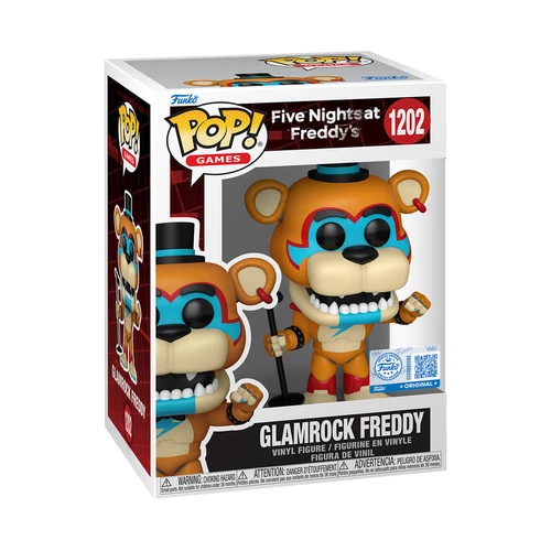 Funko POP! Five Nights At Freddy's FNAF Glamrock Freddy Figure 1202 + Protector