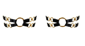 BORDELLE NWT Bondage Garters (Pair) Black O/S RRP $166 *NO TARIFFS U.S. Buyers!*