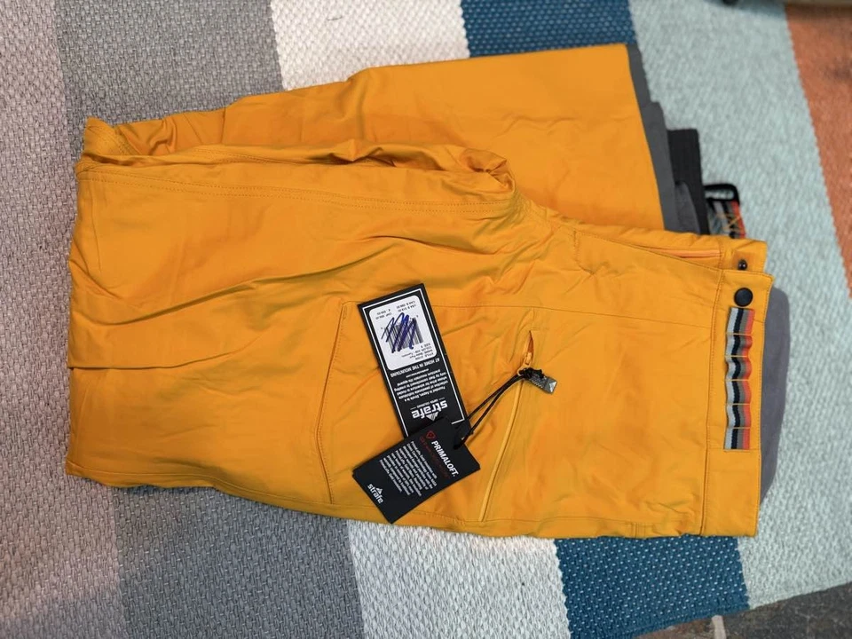 Pantalones de esquí snowboard Strafe Belle para mujer amarillos 3L impermeables forrados de vellón talla S Foto 2 de 4