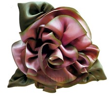 Silk Flower Brooch Wild Rose L