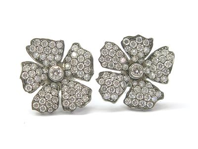 Vera Wang Titan Diamant Blume Ohrringe 1,30 kt