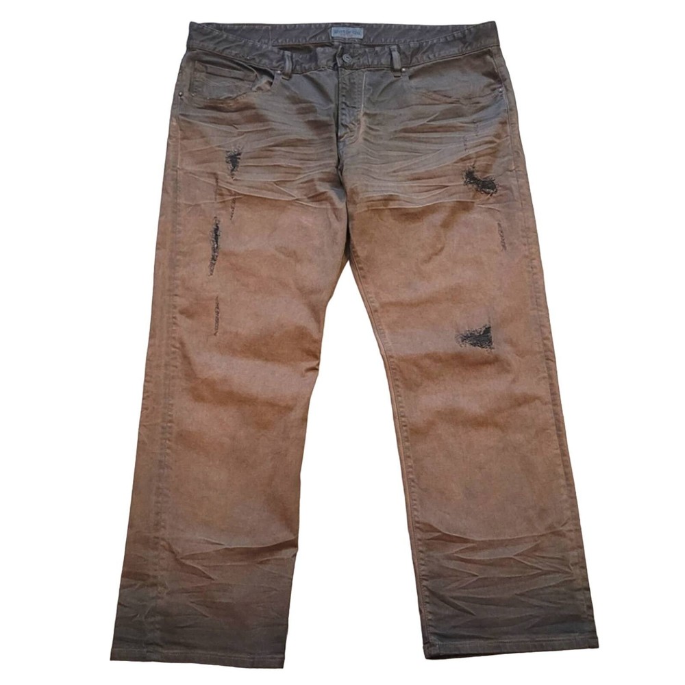 Rivet De Cru Jeans Men's Size 42/32 Andrew Relaxed Fit Straight Leg Brown NEW
