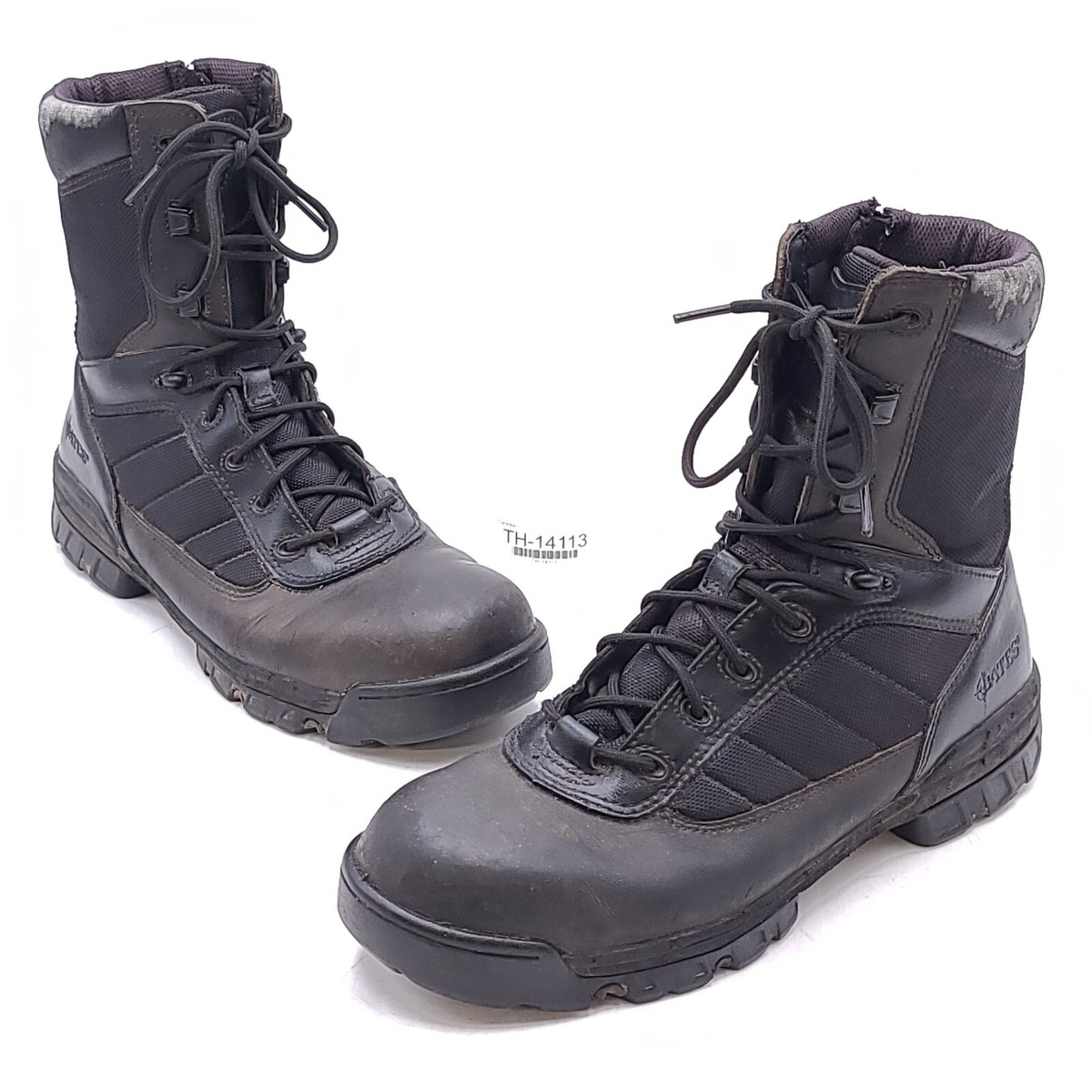 Bates Tactical Sport Mens Size 12 Black Leather Side Zip Combat Boots E02261