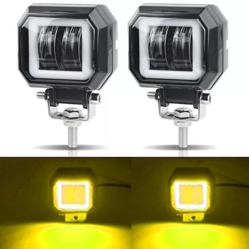 2X 3inch LED Work Light Bar Pods Halo DRL Lamp Spot Fog Driving Offroad ATV 4WD - Bild 1 von 6