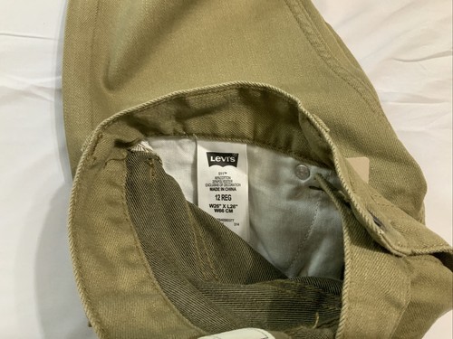Levi's 511 Slim Fit Khaki Olive Green Jeans Boys Size 12 Regular 26x26 NWT - Picture 9 of 9