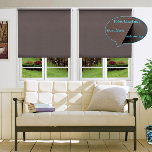 100%Blackout Roller Blinds Commercial Quality 60~210cm(W) 210/280cm(D) 6Colors - Picture 26 of 116